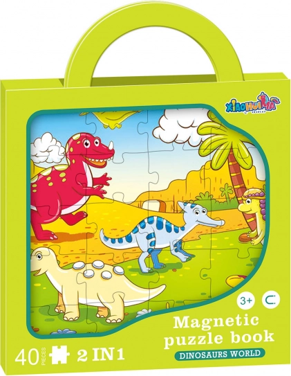 Magnetilised pusled dinosaurused 2in1 – 40 tükki
