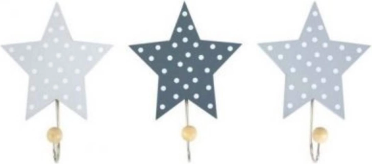Jabadabado decorative hooks star grey - 1 piece