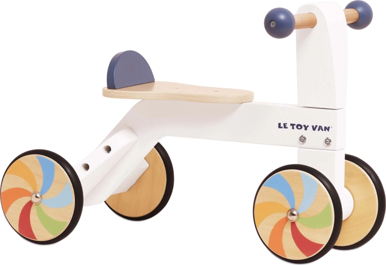 Puidust tõukeratas vikerkaarevärviliste ratastega Le Toy Van