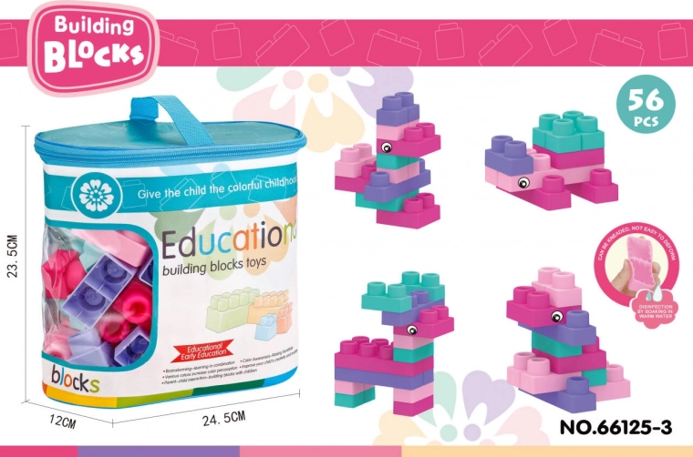 Set of Soft Building Blocks 56 pcs
