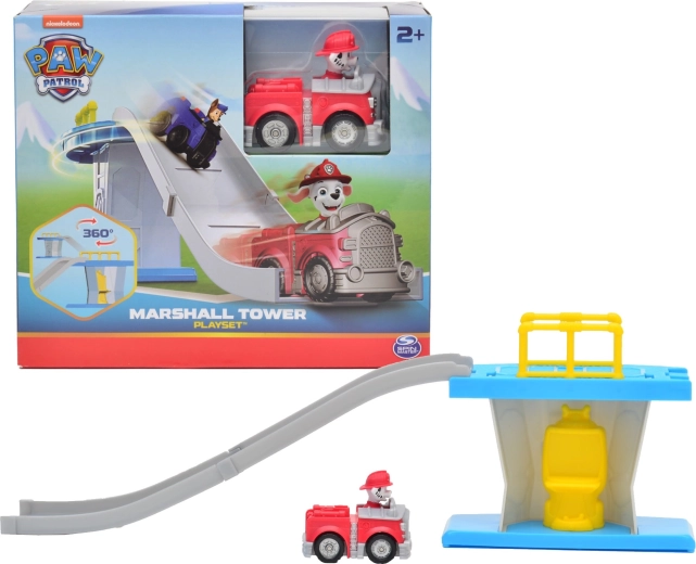 Paw Patrol mini torn sõiduraja ja tuletõrjeautoga Marshall