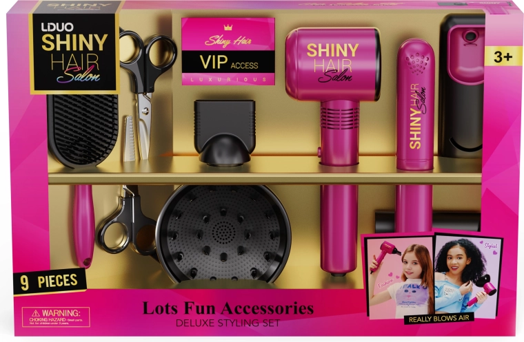 Kids’ Large Hairdressing Set, 9 Pieces