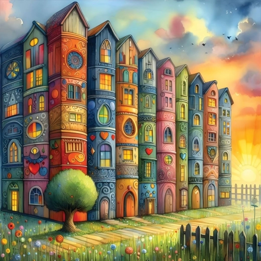 Puzzle Booktown 1023 pieces