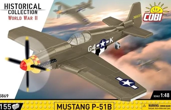 COBI WWII Building Set – MUSTANG P-51B 1:48 (158 pieces)