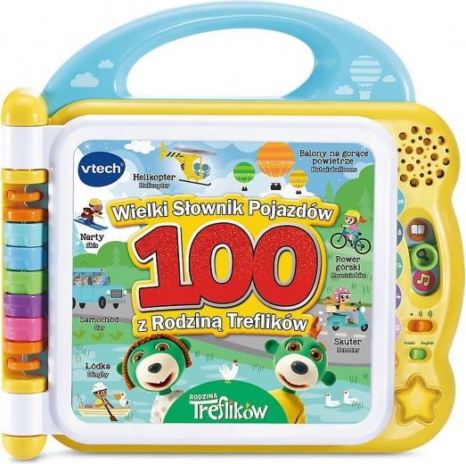 VTech Interactive Book Słownik Rodziny Treflików – Vehicles, Bilingual CZ/EN