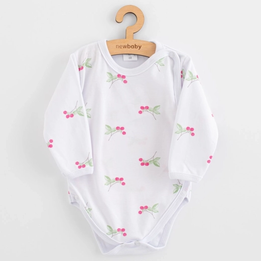 Baby snap-up bodysuit New Baby Classic II, raspberry, size 68