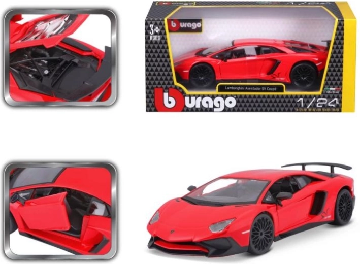 Bburago Lamborghini Aventador SV Coupe 1:24 punane