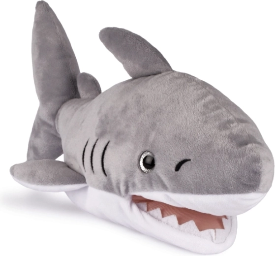 Doudou Histoire d'Ours plush hand puppet shark grey 30 cm
