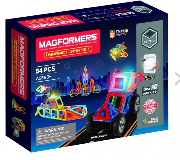 Dynamic Flash magnetic construction set - 54 pieces