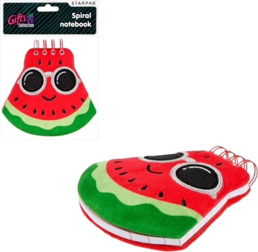 Plush watermelon notebook