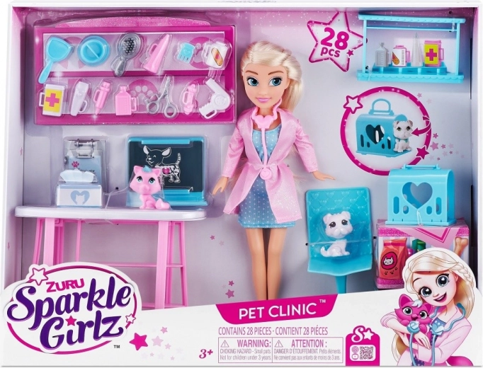 SPARKLE GIRLZ Doll Veterinary Clinic – Large Playset