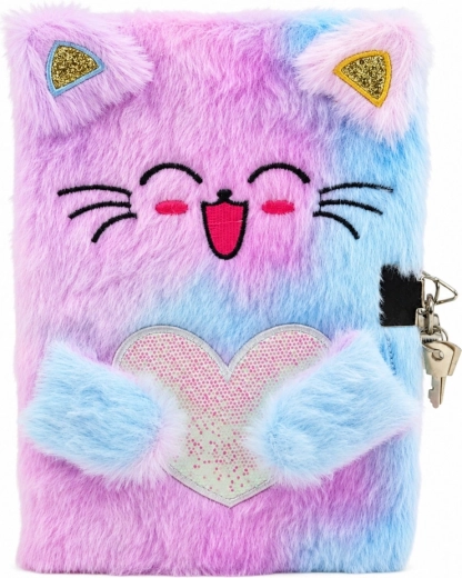 Soft plush cover with a kitten