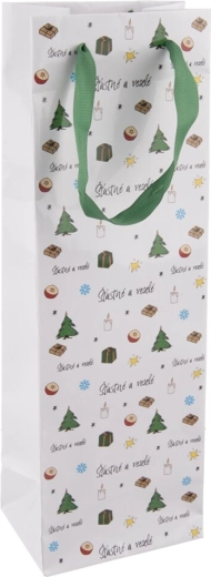 Gift paper wine bag “Merry and Bright”
