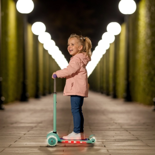 LED wheels and illuminated deck for better visibility