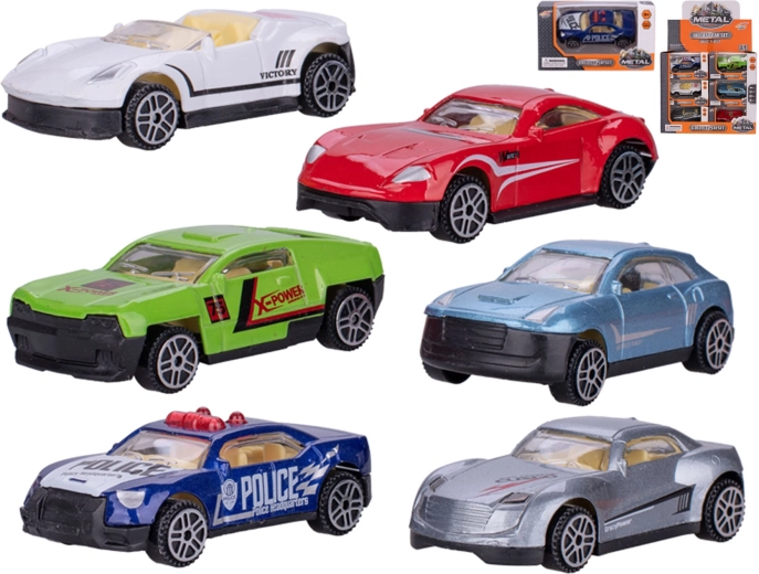 Metallist sportautode komplekt 7 cm – 24 tk