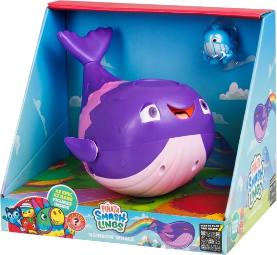 Pinata Smashlings vikerkaarevärviline vaal + 4 figuuri