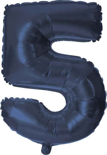 TORO Foil Balloon Number 5, 30 cm, Blue