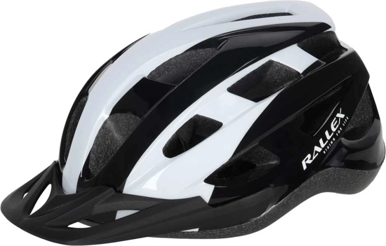 RALLEX jalgrattakiiver reguleerimisega, must-valge, suurus L (58–62 cm)