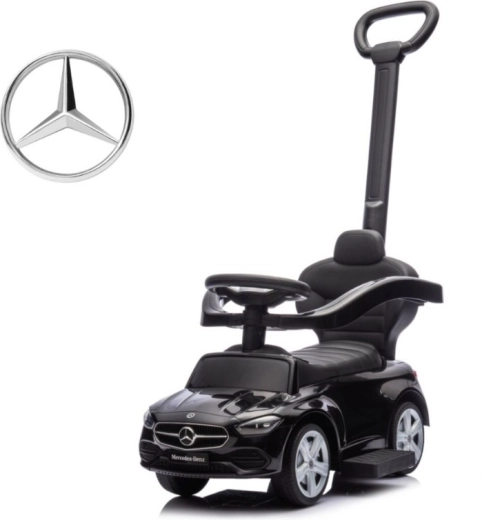 Lükatav jooksuratas juhtraua ja MERCEDES C‑Classi stiiliga, must