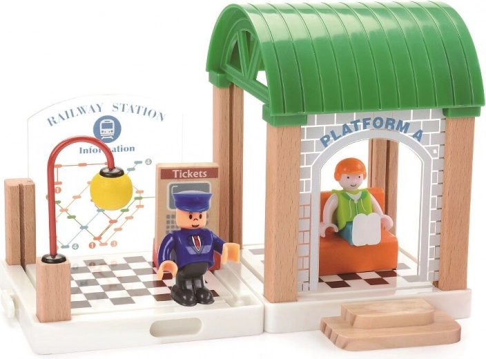 Train station for realistic train play
