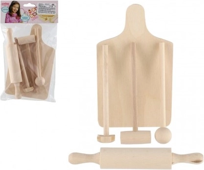 Laste puidust köögitarvikute komplekt 20 cm