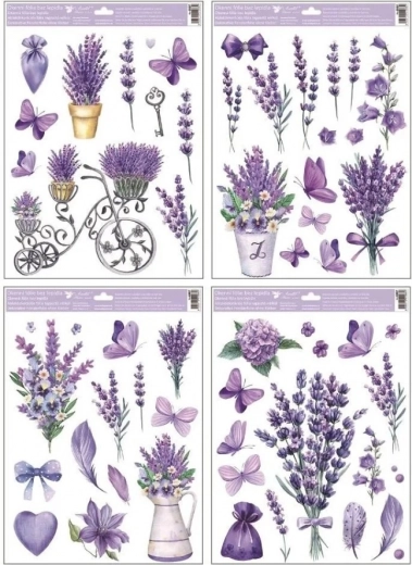 Lavendliga ja glitteriga aknakile 30 × 42 cm
