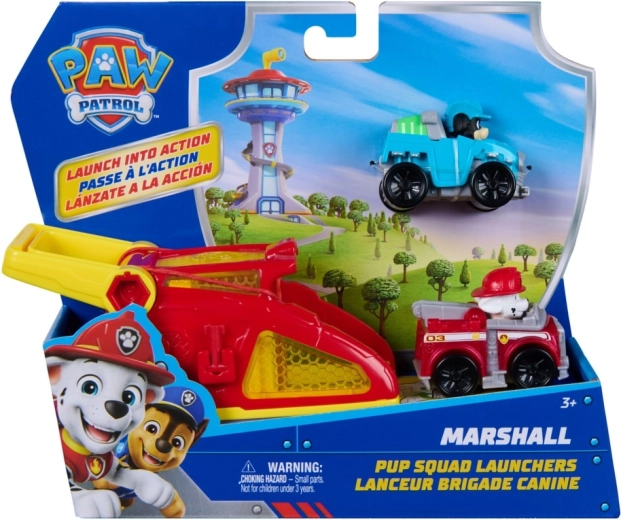 Käpapatrulli väljalaskekomplekt Marshall – kahene võidusõiduautode komplekt