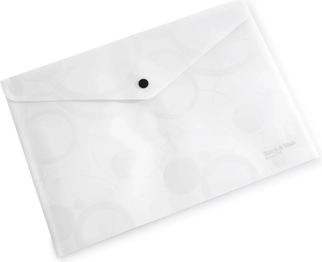 Envelope with Snap A4 Black and White