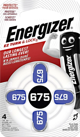 Nööppatareid kuuldeaparaatidele 675, 1,4 V (4 tk) Energizer