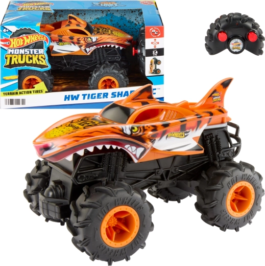 Hot Wheels Monster Trucks Tiger Shark RC kaugjuhitav auto