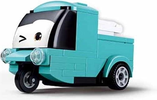 Sluban Turquoise Pull-Back Truck with Eyes
