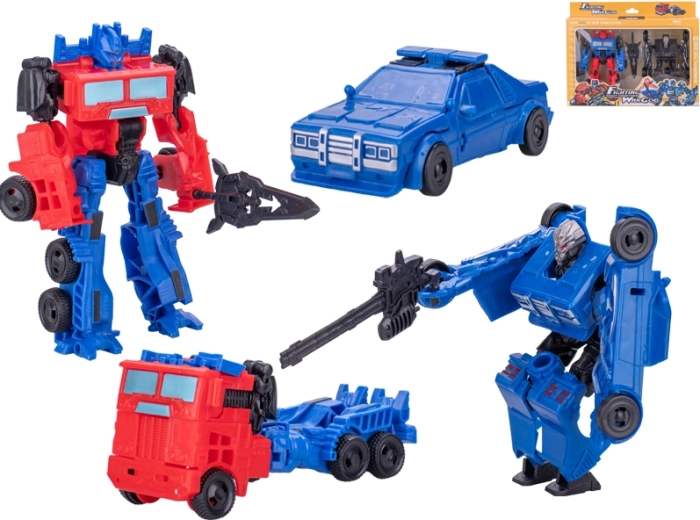 Transforming car/robot 13 cm – set of 2 pcs