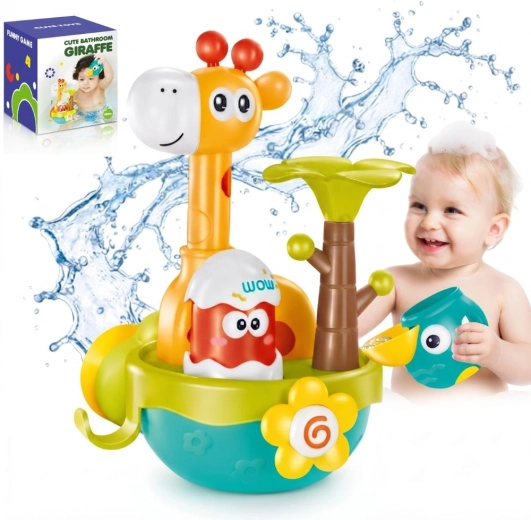 Woopie Baby kaelkirjakuga vannimänguasi, iminappade ja lehtriga
