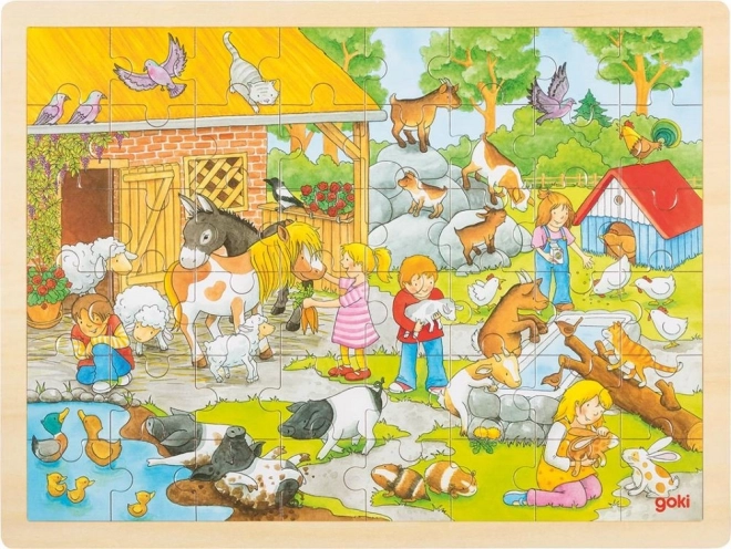 Goki puidust pusle Laste loomaaed 48 tükki