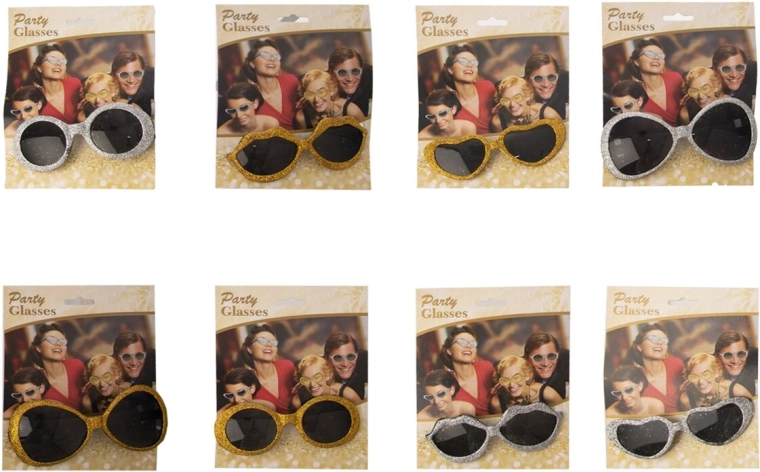 Glitter UH Glasses (party accessory, 8 variants)