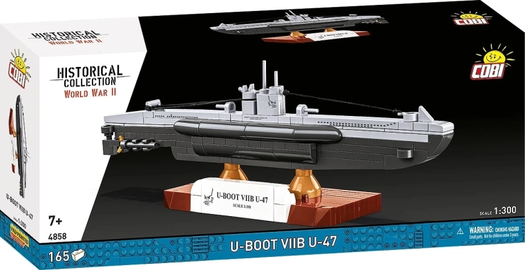 Allveelaeva U-Boot VIIB U-47 mudelikomplekt 1:300 (165 detaili)
