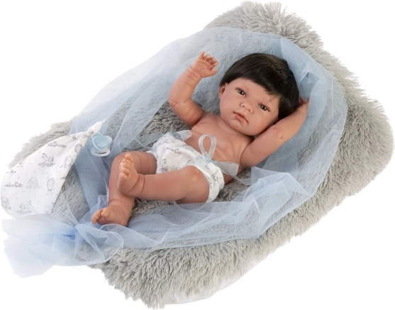 Realistlik beebinukk Llorens New Born poiss täisvinüülkehaga 40 cm