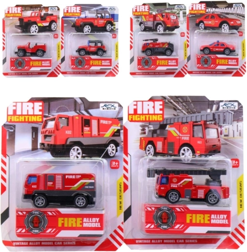 Metallist tuletõrjeauto kaardil 7,5 cm