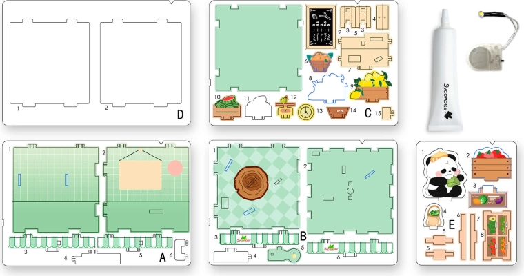 Chibi World – mini box with a panda - 1 piece