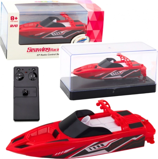 Racing Motorboat RC with Dual Motor 2.4 GHz Red