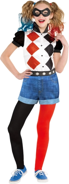 Laste Harley Quinni kostüüm vanusele 8–10 aastat
