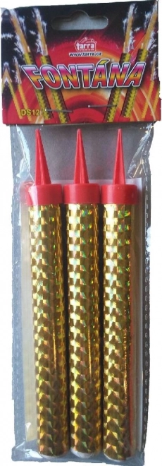 Kuldne peofontään 12 cm, 3 tk