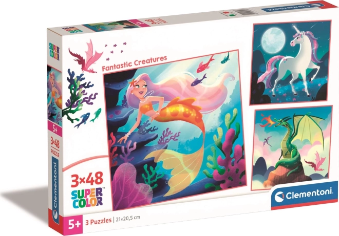 Clementoni pusle fantastilised olendid 3×48 tükki