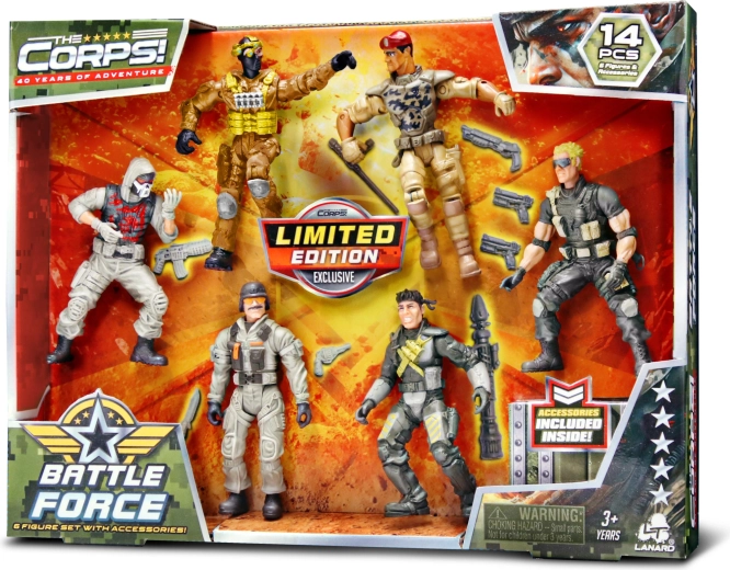 The Corps! sõdurid – 6 liigendiga figuuri komplekt, 10,5 cm