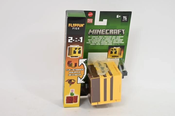Minecraft Flippin’ Figs 2-ühes figuur – mesilane ja lillepott lillega