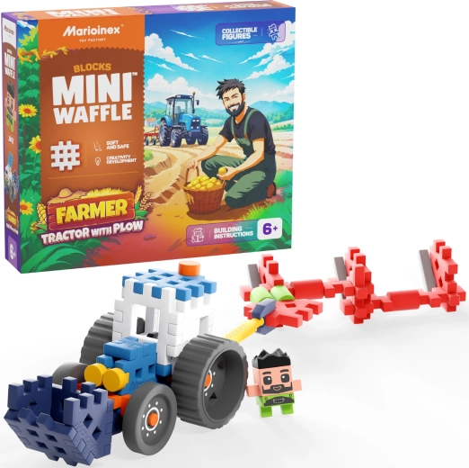 Konstruktor MINI WAFFLE FARMER – traktor adraga, 50 osa