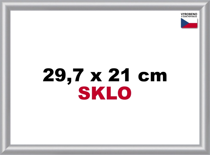 Hõbedane plastraam A4 formaadile