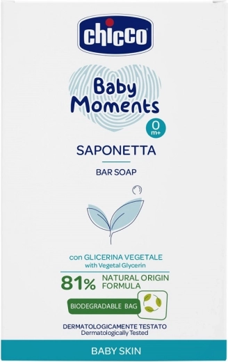 Chicco Baby Moments solid hand soap with plant-based glycerin 100 g