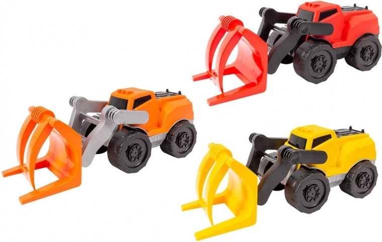 Traktor haaratsiga 28 cm – vabakäiguga ehitusauto (värvide valik)