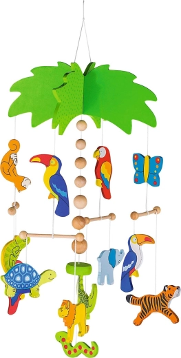Wooden hanging crib mobile palm tree - 1 piece